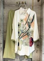 Imported White Casual Wear Printed Kaftan